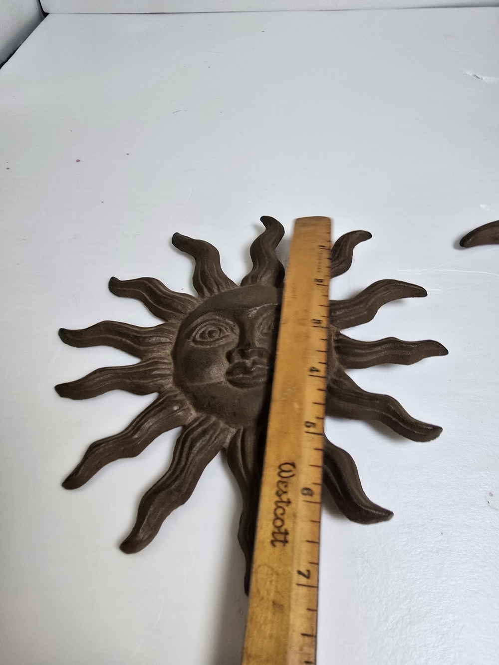Sun Moon Cast Iron Rustic Vintage Antique  Doorknocker - Picture 2 of 8
